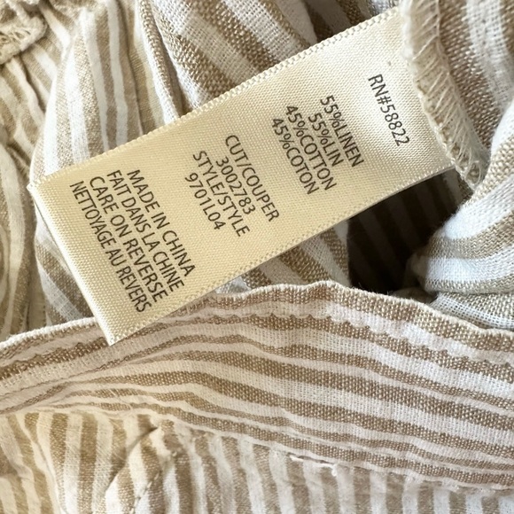 Max Studio linen blend elastic waist wide leg pants  medium beach lightweight - Picture 4 of 4